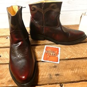Mens Saddle Tramp Ankle Boots